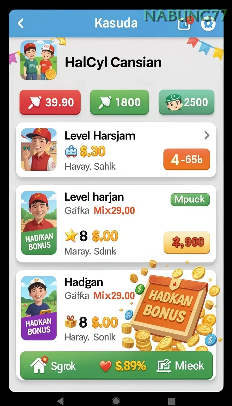 Cuplikan layar NEON4D — halaman utama